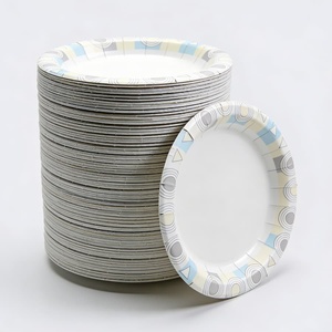 Assiettes en papier jetables pour fêtes, style nordique, personnalisées, imprimées, écologiques, compostables, 6, 7, 8, 9, 10, 12, 14 pouces, vente en gros - Product Image 1