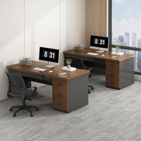 Table de bureau de direction en bois personnalisable avec table d'appoint et tiroir Table d'ordinateur pliable, portable et réglable