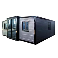 Maison conteneur préfabriquée moderne extensible de 40 pieds sur 20 pieds, maison mobile pliable pour bureau à domicile, 2 à 5 chambres