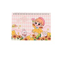 Carnet à spirale à couverture rigide avec sangle et autocollants, motif mignon, papier de démoulage, best-seller