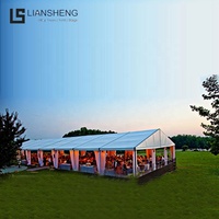Tente de mariage transparente en aluminium pour l'extérieur, 20 x 40