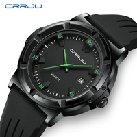 CRRJU Neue Uhr 5030 Herren- und Damenuhr mit Gummiarmband Lässige Mode Business Wasserdichte Quarz-Armbanduhr für Männer