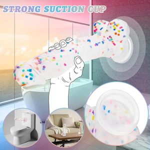 Dildo de <span class=keywords><strong>Silicona</strong></span> con <span class=keywords><strong>Base</strong></span> Ancha, Juguete Sexual para Adultos con Eje Curvo y Bolas para Punto G Vaginal y Próstata <span class=keywords><strong>Anal</strong></span> - Product Image 5