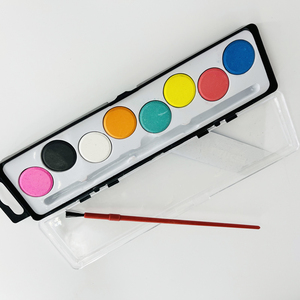 Ensemble de 8 peintures à l'aquarelle, ensemble de peintures à l'eau portables pour voyage avec pinceaux à eau, ensemble de peintures à l'eau solides - Product Image 6