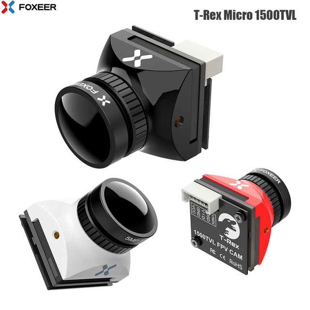 Aoda 19*19mm Foxeer T-Rex 1500TVL Super WDR 4:3/16:9 PAL/NTSC Switchable Low Latency FPV Camera for FPV Racing Drones