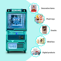 Machine de jeu d'arcade à jetons avec distributeur de jouets en boîte aveugle, pousseur de poupées, machine à prix avec accepteur de billets