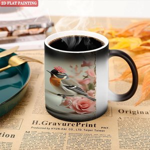 Custom Mug 11oz Frosted Black <b>Ceramic</b> Heat Changing Blank Gift <b>Cup</b> - Product Image 5