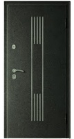 Porte de sécurité moderne à rayures chevron, double face, en acier galvanisé, MDF, serrure à empreintes digitales en option, personnalisable, résistance au feu 1,5 heure