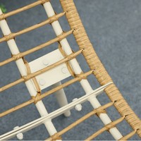 Chaise longue en rotin d'extérieur, une place, pour villa, jardin, patio, balcon, style moderne minimaliste
