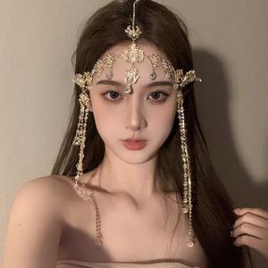 إكسسوارات شعر من سبائك الزنك على شكل سلسلة شراشيب بتصميم أميرة غربية من DREAM FASHION، عصابة رأس بوهيمية غريبة لحفلات الزفاف والذكرى السنوية - Product Image 1