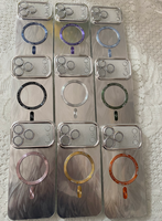 Coque magnétique souple pour iPhone 17 Air 16 15 14 Plus 13 avec protection d'objectif transparente et placage électrolytique