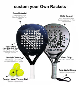 Racchetta da Padel in Fibra di Carbonio 18K, Forma a Goccia, Design Personalizzato, Campione Gratuito - Product Image 2