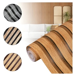 Papel Tapiz Autoadhesivo 3D con Diseño de Madera, Revestimiento Decorativo para Pared de 10m x 45cm, Fácil de Instalar - Product Image 5