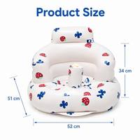 Sillón de PVC para Bebés con Bomba de Aire Integrada, Diseño de Fresa Grande, para Aprender a Sentarse y Alimentarse, Uso en Interiores y Exteriores