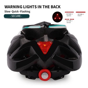 <span class=keywords><strong>Casque</strong></span> de vélo et de roller intégré pour hommes et femmes, avec fonction clignotante multicolore - Product Image 3