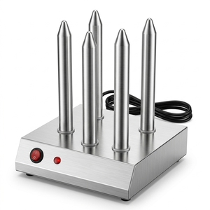 Marupin Commercial <b>Electric</b> Hot Dog <b>Steamer</b> with 4 Bun Warmer Spikes Warmer Holding Machine for Cafe Bistro Snack Counter Hotel - Product Image 1