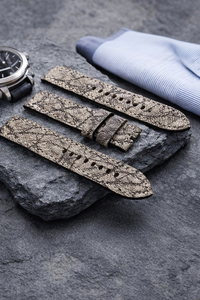 Hand Made Vintage Elephant Gray Pull-Up Leather <b>Watch</b> Band 18/20/22mm Quick Release Genuine Leather Vegetable Tanned Lining - Product Image 3