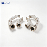 Downpipe turbo haute performance en acier inoxydable 304 pour BMW M5 F90 M6 F12 F13 S63 4.4L V8 – Fixation directe avec boucliers thermiques