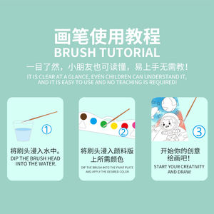 Оптовая продажа детских альбомов для рисования акварелью, печатные книги для рисования, детские раскраски с мультяшными персонажами - Product Image 4