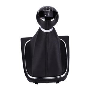 Poignée de levier de vitesse en cuir pour VW Golf MK5 MK6, boîte manuelle 5 ou 6 vitesses - Product Image 3