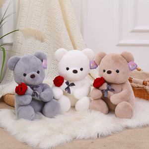 Nuevo Oso de Peluche con Rosas para Regalo de San Valentín, Osito de Peluche Súper Suave con Rosas Realistas - Product Image 5