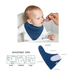 Hot Selling Snap Closure Baby Bandana Bibs Infant Baby Bandana Drooling And Teething Baby Bibs Available With Customized Designs