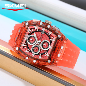 Montres pour hommes avec logo personnalisé OEM, nouveau design, étanches 3ATM, style sport de plein air, mouvement japonais, bracelet en silicone, montre à quartz - Product Image 6