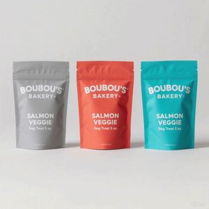 Sachet d'emballage alimentaire personnalisé en aluminium mat entièrement imprimé, avec fermeture éclair, de qualité alimentaire, type pochette stand-up avec sac plastique refermable - Product Image 2