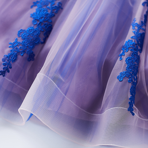 Abiti da festa per bambini vestiti lunghi blu Royal per bambine - Product Image 5