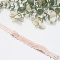 Vente en gros de dentelle extensible blanche de 1 cm, plusieurs couleurs, ruban de dentelle élastique pour lingerie, soutien-gorge, sous-vêtements, jupe, décoration de vêtements
