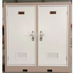 Cabine de toilette portable moderne avec douche, vente chaude d'usine à bas prix pour usage extérieur, fabriquée en acier, bois et panneaux sandwich - Product Image 1