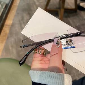 Moda sin montura presbicia Anti luz azul mujeres hombres gafas de lectura ultraligeras gafas de lectura Anti rayos azules al por mayor - Product Image 5