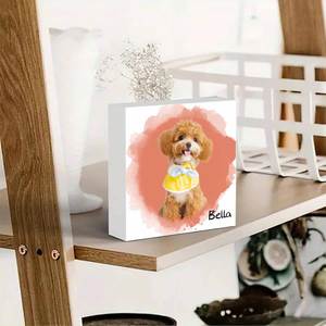 Ons Lokale Voorraad Custom Huisdier Kat Hond Foto 'S En Naam Mdf Tafel Display Geschenken Voor Thuis Decoraties Huisdier Verjaardagsfeestje Decor Frame - Product Image 3
