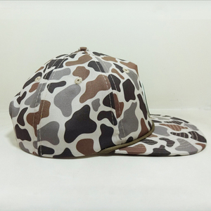 หมวกเบสบอลสีกากีสำหรับผู้ชายกีฬากลางแจ้งและตกปลาหมวก256เชือกพรางตัวออกแบบได้ตามต้องการจากโรงงาน OEM - Product Image 6