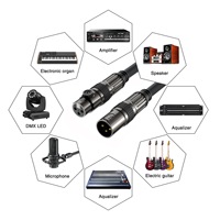 Cable de micrófono AV, cable Cannon XLR macho a hembra, cable equilibrado, tarjeta de sonido de consola mezcladora de condensadores, línea de audio auxiliar