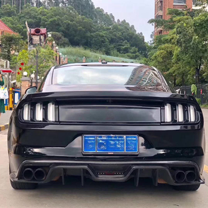 Difusor de Parachoques Trasero de Fibra de Carbono <span class=keywords><strong>Mustang</strong></span> con 4 Salidas de Escape para Ford <span class=keywords><strong>Mustang</strong></span> 2015-2018 - Product Image 4