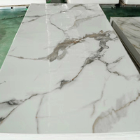 Panneau mural en PVC marbré UV 1220x2800mm, décoration moderne de luxe pour hôtel, épaisseur personnalisée, garantie 5 ans, prix d'usine