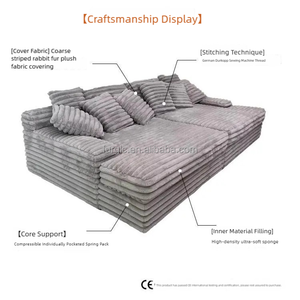 कम शिपिंग लागत संपीड़न मॉड्यूलर सोफा उच्च-गुणवत्ता वाले संपीड़ित क्लाउड सोफा लिविंग रूम के लिए - Product Image 6