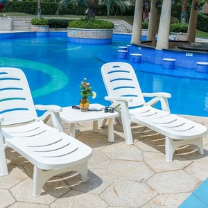 Fauteuil inclinable en <span class=keywords><strong>plastique</strong></span> Patio hôtel <span class=keywords><strong>bain</strong></span> pliable plage inclinable piscine extérieure épaissie chaise chaises <span class=keywords><strong>de</strong></span> plage pliable - Product Image 2