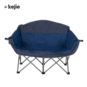 Kejie Modern Outdoor Portable Director Folding Floor Camping Fishing <b>Beach</b> Chair 600D Polyester Fabric for Two Outdoor Furniture - Product Image 1