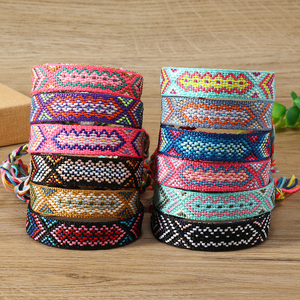 New Fashion Bohemia Webbing <strong>Bracelet</strong> Ethnic Style Colorful Braided Band Friendship <strong>Bracelet</strong> Jewelry for Women - Product Image 2