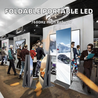 Écran d'affichage LED pliable P2.5 IP65 étanche, résolution 4K, affichage LED portable pour exposition et événements