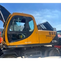 Excavatrice sur pneus Volvo 17 tonnes d'occasion Excavatrice Volvo EW170BLC EW170 EW180 originale suédoise Volvo EW170 pelleteuse