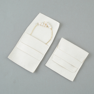 Wholesale Microfiber Suede Envelope Pouch with Insert Cards Velvet Luxury Jewelry Packaging Bag Flap Closure - Product Image 5