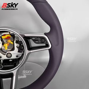 Volante de Cuero Nappa Antideslizante de Alta Calidad a <span class=keywords><strong>Precio</strong></span> de Mayoreo para <span class=keywords><strong>Porsche</strong></span> Panamera Cayenne <span class=keywords><strong>Cayman</strong></span> Boxster 718 911 - Product Image 4
