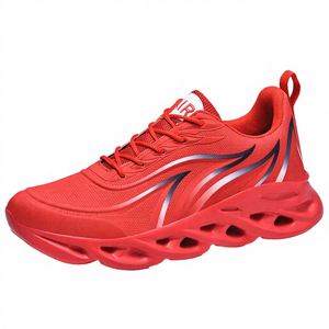 Zapatillas de Running Ligeras para Hombre con Amortiguación Blade, Diseño Estampado de Llamas, Tejido Transpirable, Deportivas, para Correr, Tendencia de Moda - Product Image 4