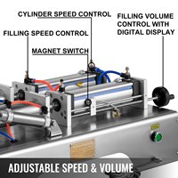 Machine de remplissage semi-automatique pneumatique pour crème, huile, miel, shampoing et eau pure avec doubles buses de remplissage – Ventes directes usine