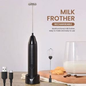 Automatic Usb Rechargeable <b>Milk</b> Frother with Rechargeable Storage Base Electric Hand-held Stainless Steel Foam Machines - Product Image 1