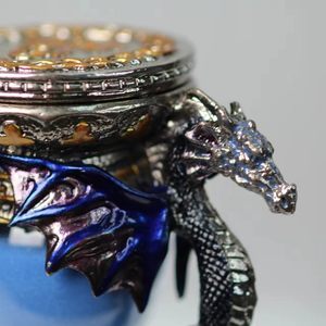 Xinzhirun Gothic rồng đồng hồ cát 6in 15 phút, màu xanh tưởng tượng cát hẹn giờ cổ điển trang trí bàn Tượng Quà Tặng - Product Image 5