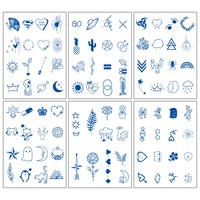 Groothandel Mini Vingerhandjes Lichaam Tijdelijke Kruiden Sap Tattoo Langdurige Semi Permanente Tattoo Stickers